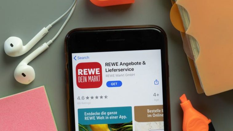 Rewe App auf dem Handy