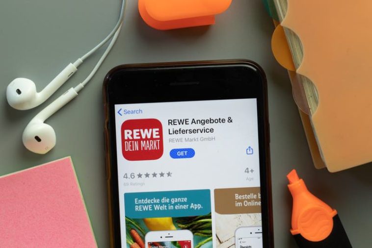 Rewe App auf dem Handy